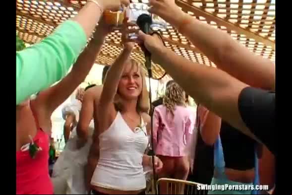 Party bitches suck cocks in public